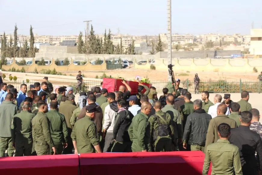 مراسم في مزار شهداء منبج للشهيدة الطفلة فرح وعضو في قوى الأمن الداخلي