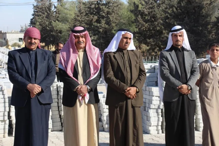 مراسم في مزار شهداء منبج للشهيدة الطفلة فرح وعضو في قوى الأمن الداخلي
