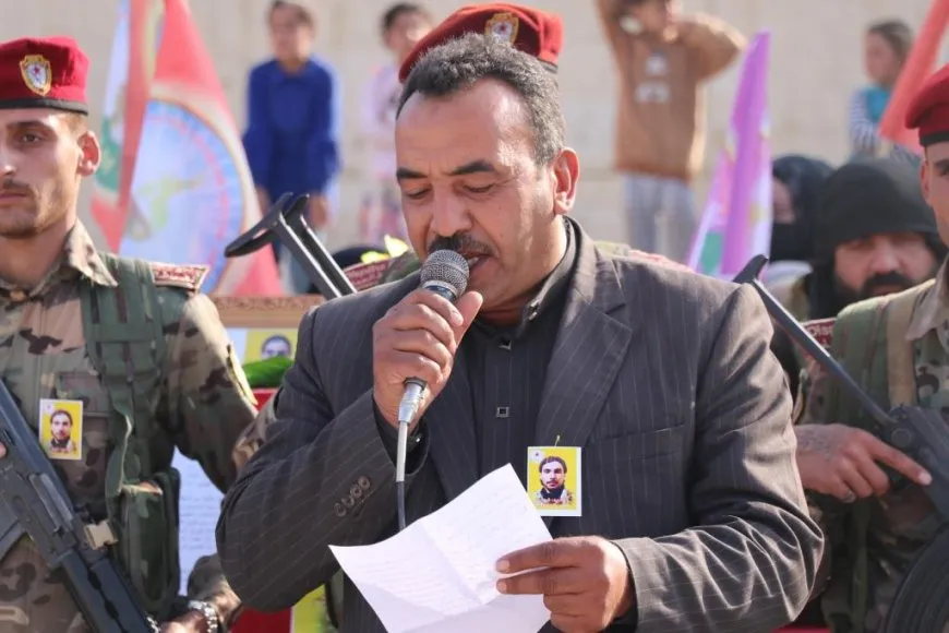 تشييع جثمان مقاتل قوات الحماية الذاتية شريف الأحمد