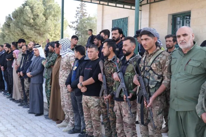 تشييع جثمان مقاتل قوات الحماية الذاتية شريف الأحمد