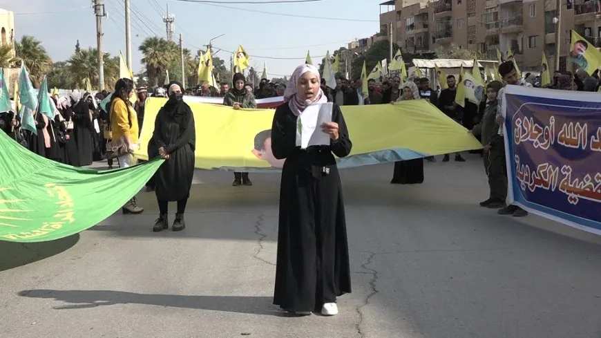 مسيرة مطالبة بحرية القائد عبد الله أوجلان الجسدية في الطبقة
