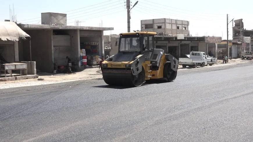 تعبيد 79 شارعاً في مقاطعة الرقة 