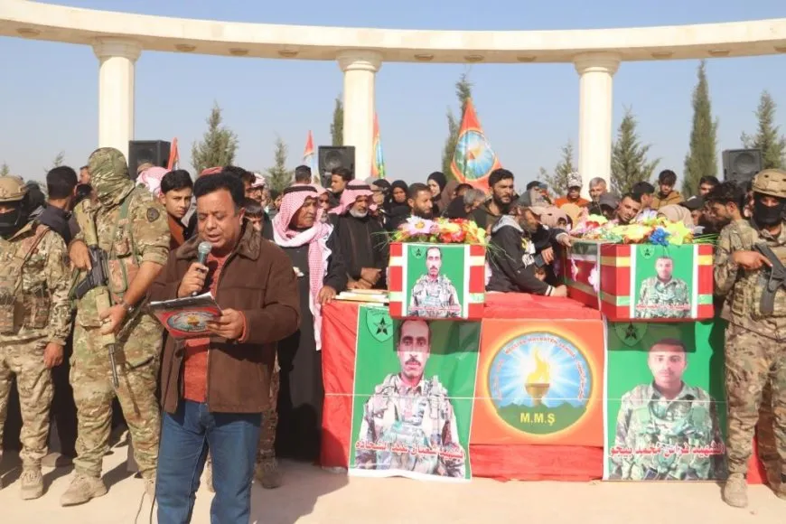 تشيع جثمانَي شهيدين من قوات سوريا الديمقراطية في الرقة