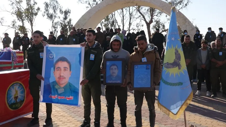 تشييع جثمان عضو قوى الأمن الداخلي الشهيد محمود اليوسف إلى مثواه الأخير