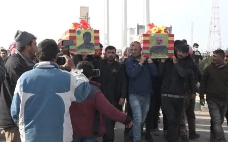 تشييع جثماني الشهيدين يوسف ومحمد في الطبقة