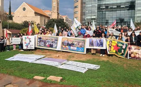 اعتصام أمام مبنى الأمم المتحدة في لبنان تنديداً بهجمات دولة الاحتلال التركي