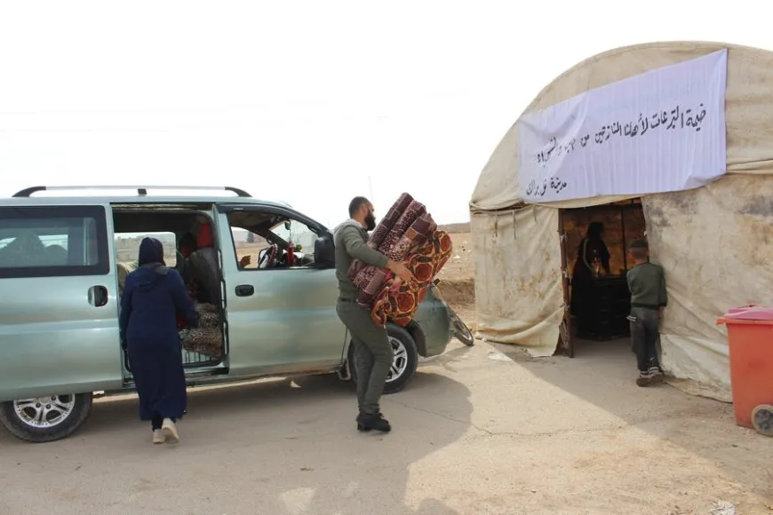 مجلس مدينة تل براك يستقبل عائلات جديدة مهجّرة قسراً من عفرين والشهباء