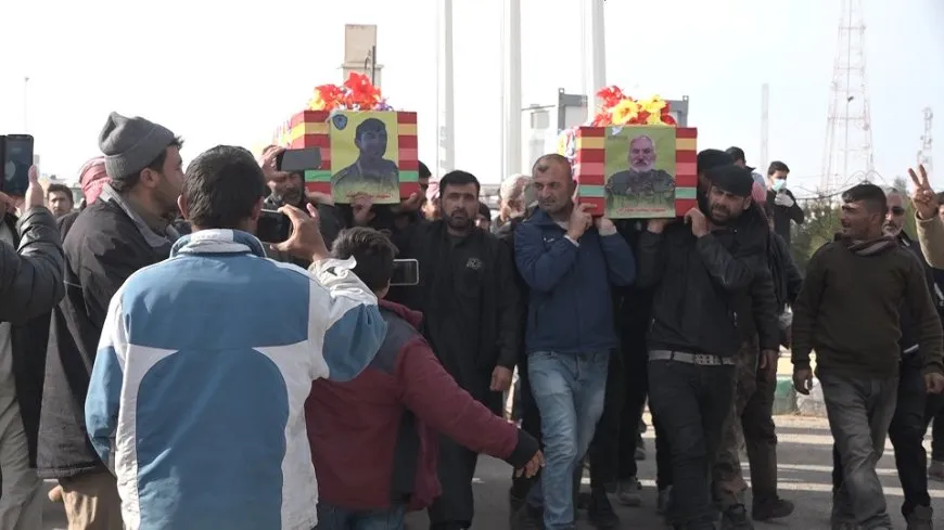 تشييع جثماني الشهيدين يوسف ومحمد في الطبقة