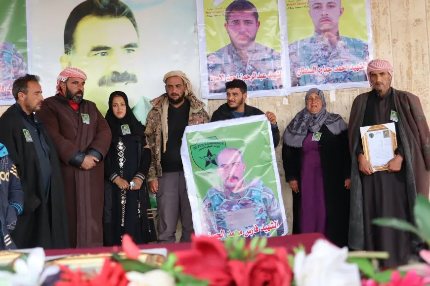 أهالي الحسكة يشيعون جثمانَي شهيدين من قسد ومراسم غيابية لشهيدين آخرين