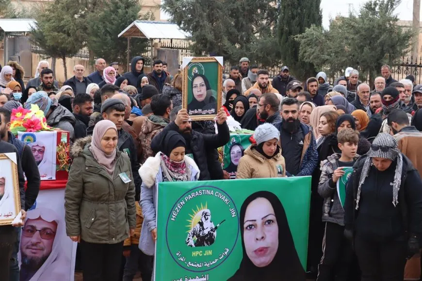 أهالي مقاطعة الجزيرة يشيّعون شهداء العدوان التركي على تل براك