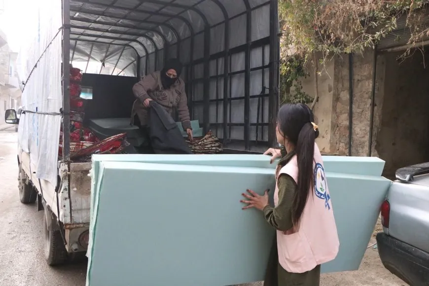 تقديم الدعم العيني للمهجّرين قسراً من مقاطعة عفرين والشهباء في حلب