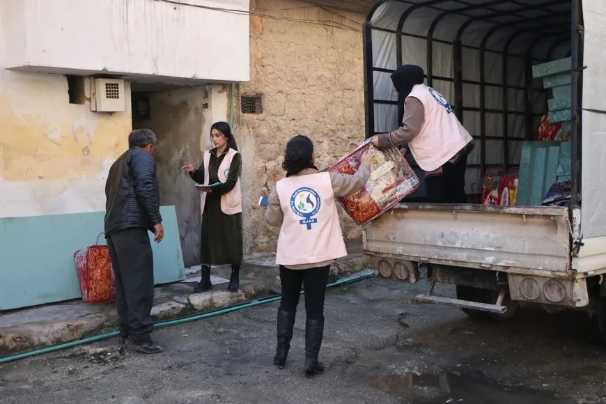 تقديم الدعم العيني للمهجّرين قسراً من مقاطعة عفرين والشهباء في حلب