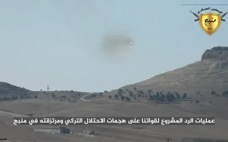 لحظة تدمير مصفحة لمرتزقة الاحتلال التركي في منبج