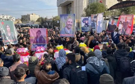 بمشاركة حشود غفيرة انطلاق مراسم الشهداء جيهان وناظم وأفزم وديار ولقمان