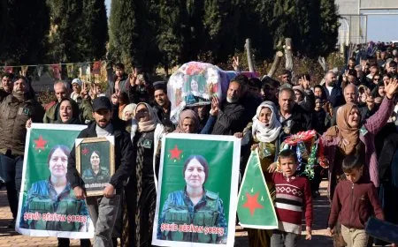 مزار الشهيد رستم جودي يحتضن جثمان القيادية في وحدات حماية المرأة بيريتان شورش