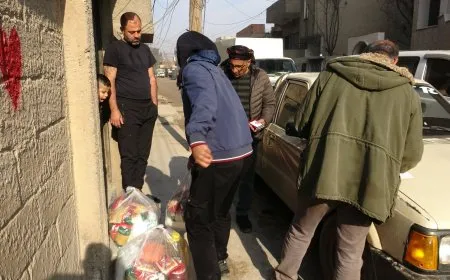 الإدارة الذاتية  تقدم المساعدات لمهجّري عفرين والشهباء في الحسكة