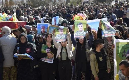 تشييع شهيدين ومراسم غيابية لشهيدين في مدينة الحسكة