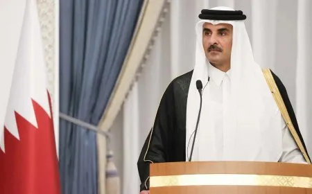 أمير دولة قطر يصل دمشق