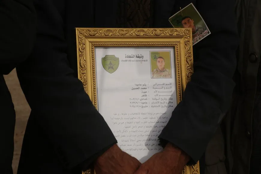 مراسم غيابية لمقاتل قسد رشو عامودا