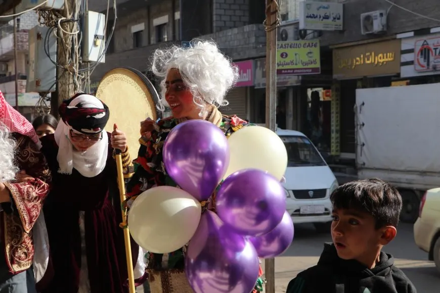 أطفال الحسكة وعامودا يحتفلون برأس السنة الكردية