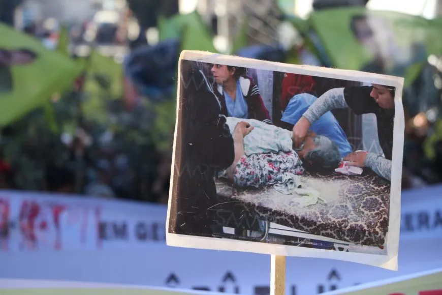مسيرة حاشدة في حلب دعماً لقوات سوريا الديمقراطية في وجه الهجمات التركية