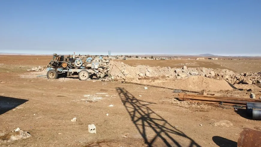 حفر بئر جديد في ريف جل آغا يوفر المياه لـ 3 قرى
