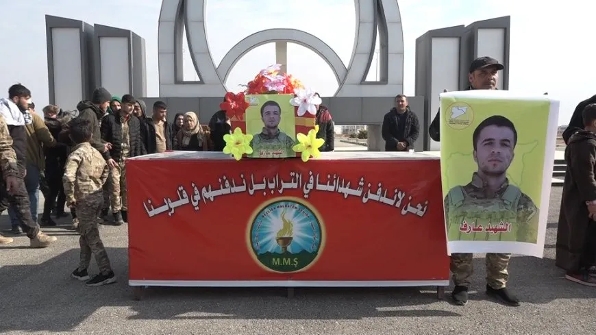 تشييع جثمان مقاتل في قسد ومراسم غيابية لآخر