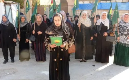 نساء عين عيسى ينددن بحضور القتلة "مؤتمر النصر" في دمشق