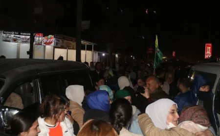 استقبال أهالي مقاطعة الجزيرة للمحتجين العائدين من سد تشرين