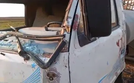 أضرار مادية في سيارة لنقل المياه نتيجة قصف للاحتلال التركي