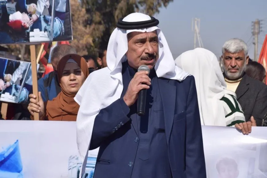 أهالي مقاطعة الفرات يتظاهرون في صرين تنديداً بجرائم الاحتلال التركي