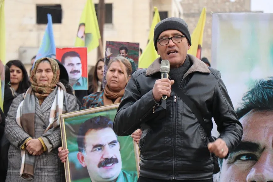 محتجّون في حلب ينددون بالمؤامرة الدولية ضد القائد عبدالله أوجلان