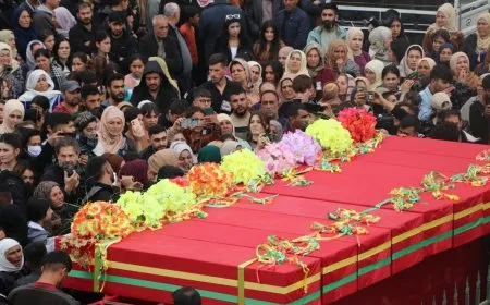 تشييع ضحايا مجزرة كوباني في مقاطعة الفرات