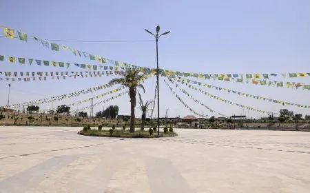 الحسكة  تستعد لاحتفالية الأول من أيار بتزيين حديقة 4 نيسان