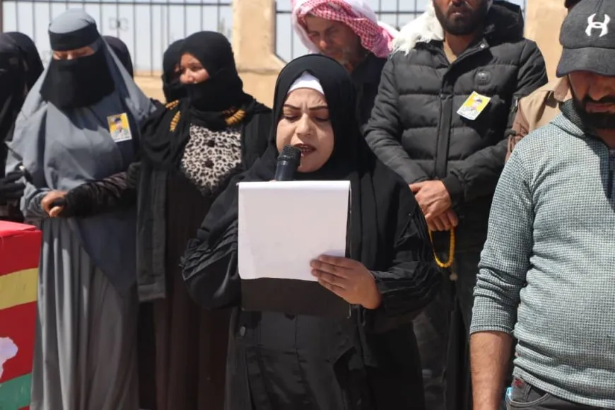 تشيع جثمان مقاتل قسد جهاد عبد القادر في دير الزور