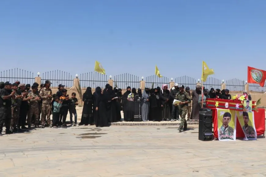 تشيع جثمان مقاتل قسد جهاد عبد القادر في دير الزور