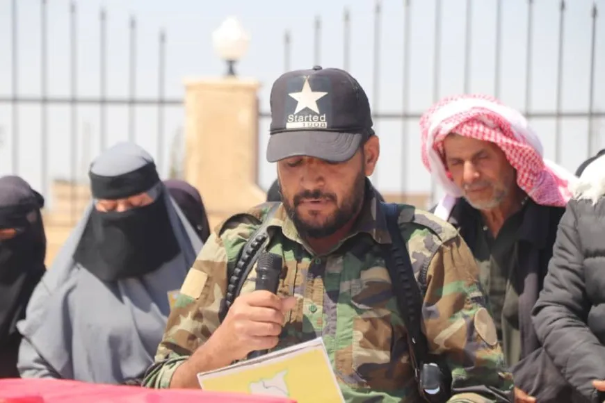 تشيع جثمان مقاتل قسد جهاد عبد القادر في دير الزور