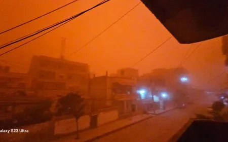 عاصفة غبارية تضرب مدينة الحسكة وتُعطّل الحركة