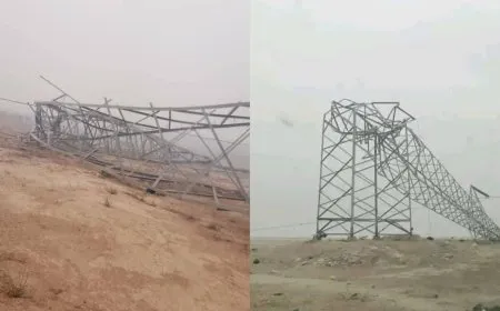 انقطاع الكهرباء عن مقاطعة الجزيرة نتيجة العاصفة الغبارية