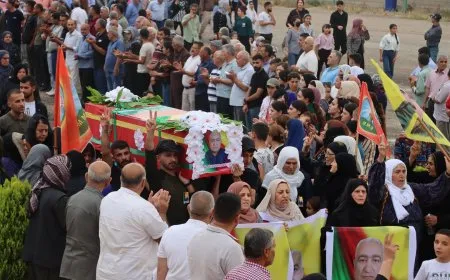 تشييع جثمان الشهيد جيهات دارا إلى مثواه الأخير
