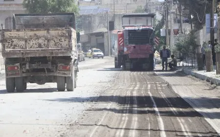 بلدية الشعب تبدأ بتعبيد شوارع الشيخ مقصود والأشرفية في حلب 