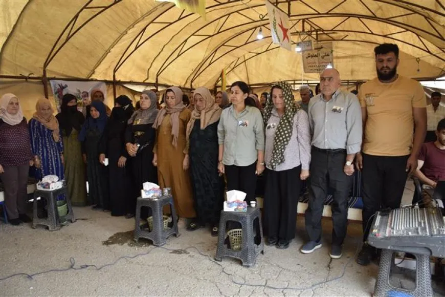 خيمة عزاء لشهيد السلام والديمقراطية سري سريا أوندر في الحسكة