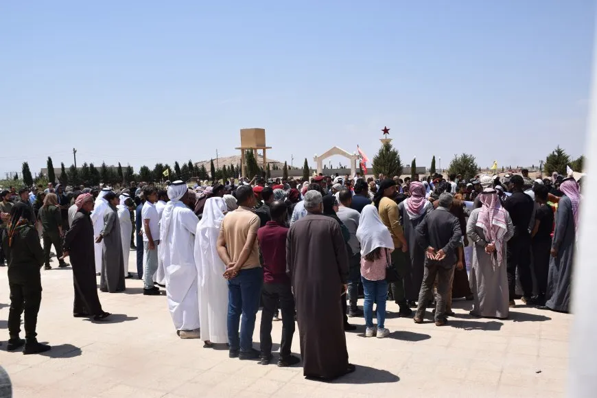 تشييع جثمان مقاتل قسد في تل كوجر 