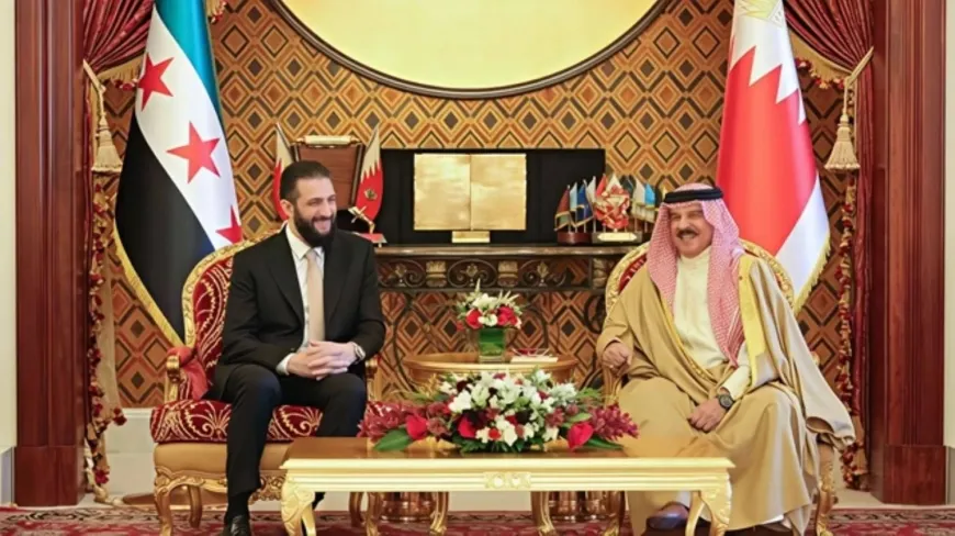 لقاء جمع رئيس سلطة دمشق وملك البحرين