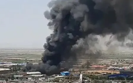 إصابة أشخاص في انفجار خزان نيتروجين بمصفاة تبريز الإيرانية