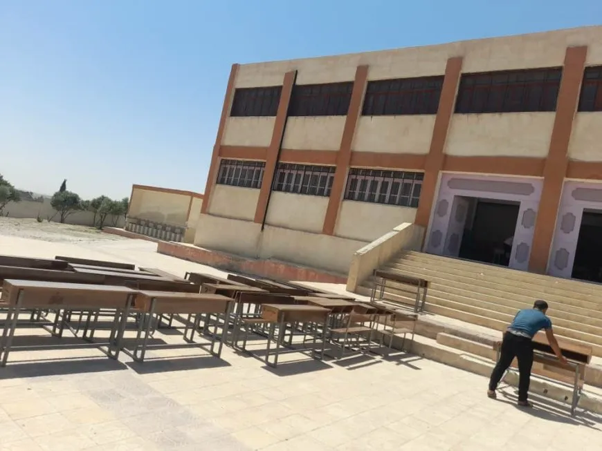 مواصلة أعمال تجهيز المراكز الامتحانية في مقاطعة الطبقة