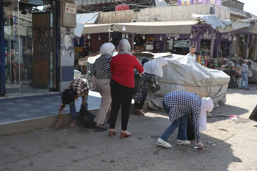 أعمال نظافة مشتركة في قامشلو تعزيزًا للوعي البيئي