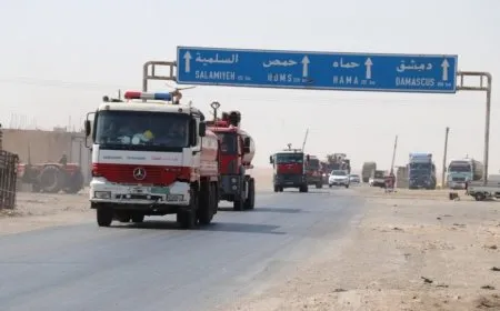 فرق إطفاء شمال وشرق سوريا تعود بعد إتمام مهمتها في إخماد حرائق الساحل