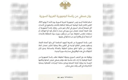 الشرع يتسلّم تقرير لجنة تقصّي الحقائق في مجازر الساحل والمرصد يشكك في التوقيت