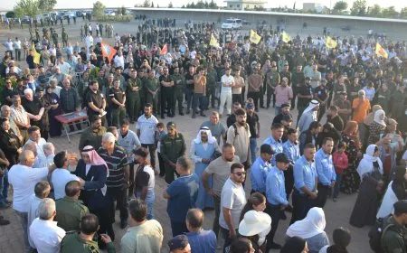 تشييع جثمان الشهيد أحمد الحمدون إلى مثواه الأخير في ديرك